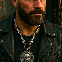 Stainless Steel Skull Pendant Necklace — Memento Mori | Carpe Diem