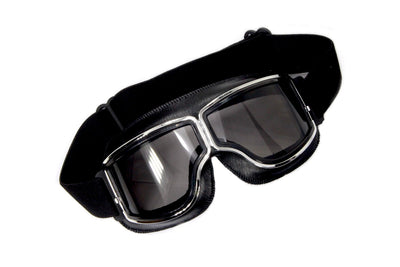 Retro moto brilles: tumšiem stikliem
