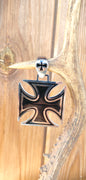 Stainless Steel Iron Cross Pendants Men Biker Motorcycle Choppers Knights Templar Maltese Color Black and Silver
