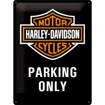 Metāla dekoratīvā plāksne -  Harley-Davidson Parking Only