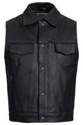Ādas Moto Veste - Ar Kniedēm, rāvējslēdzēju